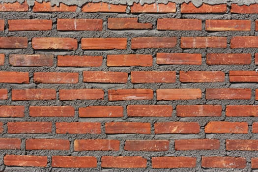 Wall brick under construction