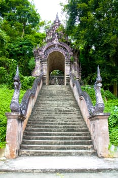 Stair gate entrance wat payao thailand