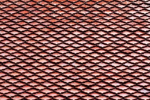 Old Tiles Roof Background showing texture in sunlight