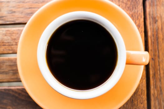 Closeup cup of hot americano, stock photo