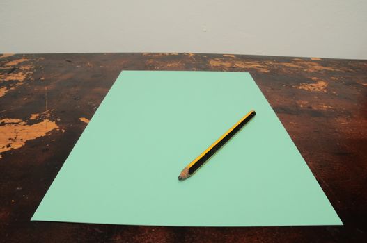 Exam Concept Picture Paper Sheet on a Wooden Table