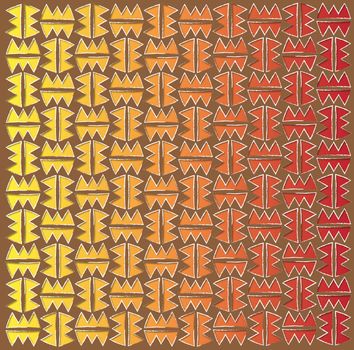 background or fabric Mexican fiery pattern orange and red color