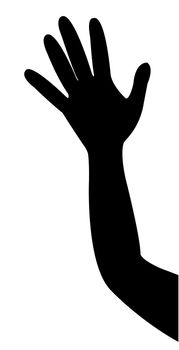 lady hand silhouette vector