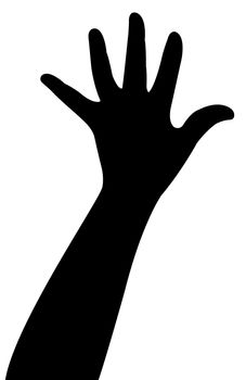 lady hand silhouette vector