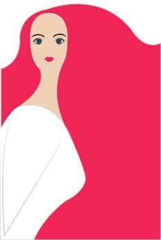 beautiful lady portrait vector