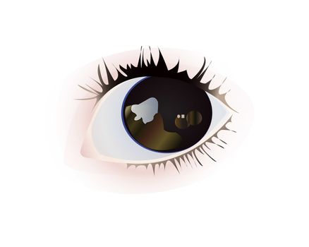 charming child eye vector