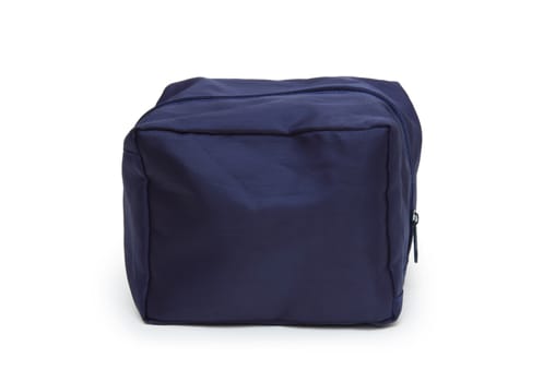 Blue  bag on a white background 