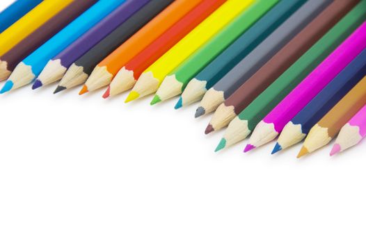 Color pencils isolated on white 