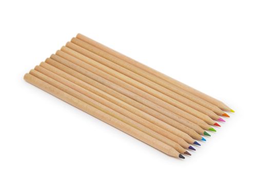 Color pencils isolated on white 