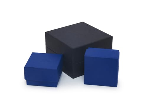 Three gift box isolated on white 