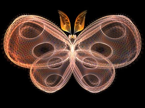 Never Were Butterflies series. Abstract composition of isolated butterfly patterns suitable as element in projects related to science, imagination, creativity and design