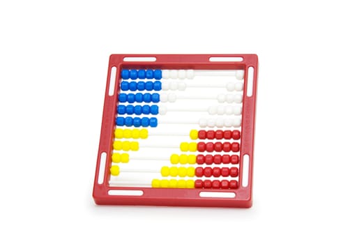 Abacus on Isolated White Background