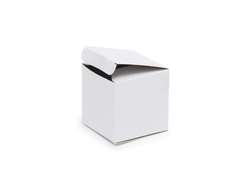 White paper gift box on isolated background