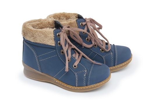 Blue children`s boots