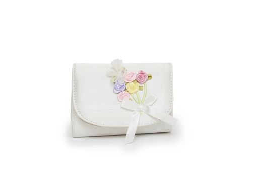 Child's handbag on a white background