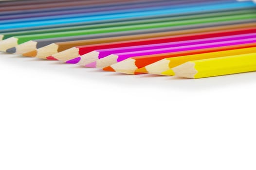 Color pencils isolated on white