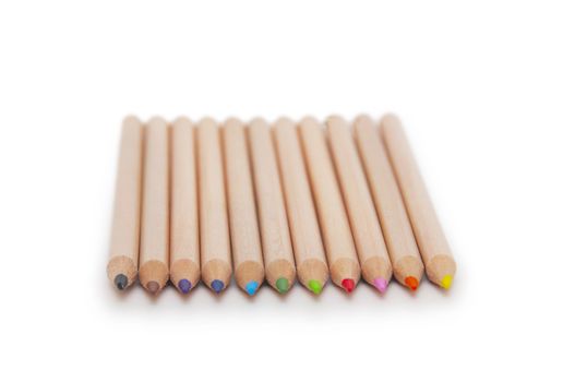 Color pencils isolated on white 