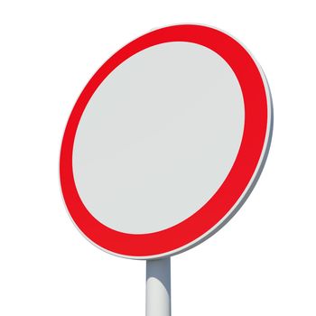 Road sign. Isolated render on a white background