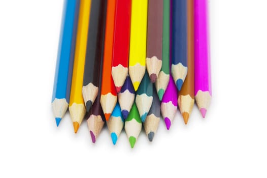 Color pencils isolated on white