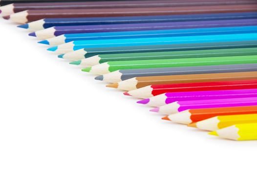 Color pencils isolated on white