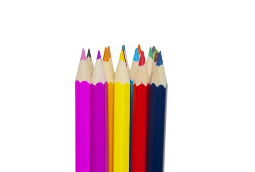 Color pencils isolated on white