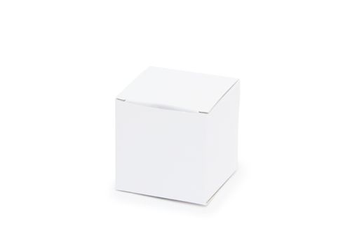 White paper gift box on isolated background 