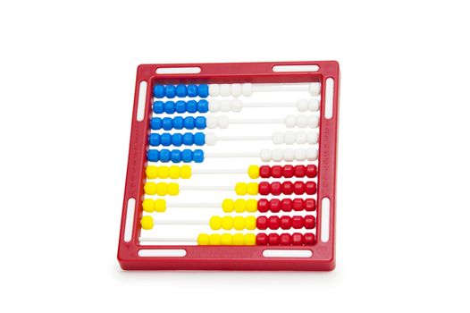 Abacus on Isolated White Background