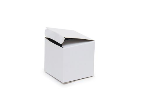 White paper gift box on isolated background 