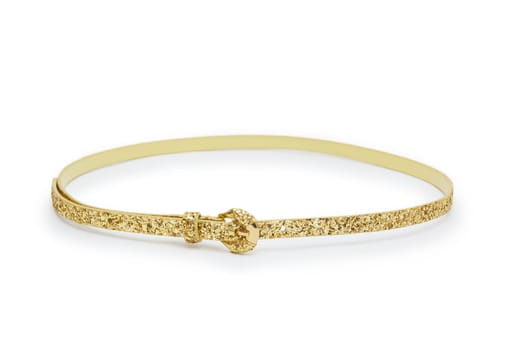 belt golden color isolated 