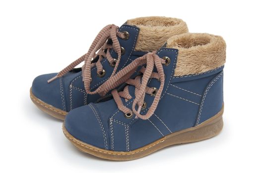 Blue children`s boots 