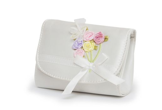 Child's handbag on a white background