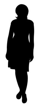 a girl silhouette vector