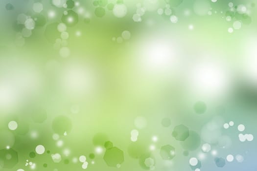 Circles on green tone background