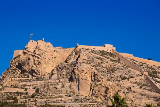 Alicante Santa Barbara castle in Mediterranean spain Valencian Community