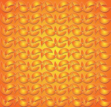 background or fabric orange crescent moon pattern