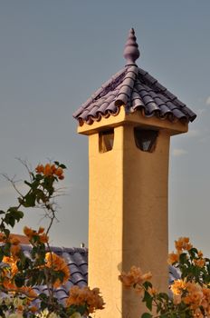 Arabic style chimney in Morocco