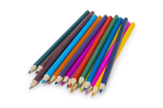 Color pencils isolated on white