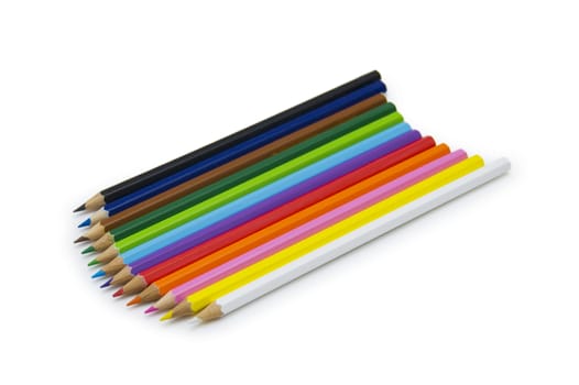 Color pencils isolated on white