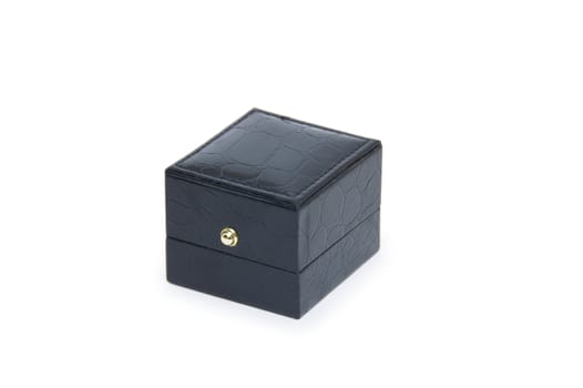 Black gift box isolated on white