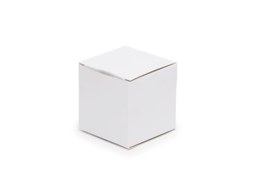 White paper gift box on isolated background 