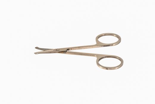 Small scissors. On a white background.