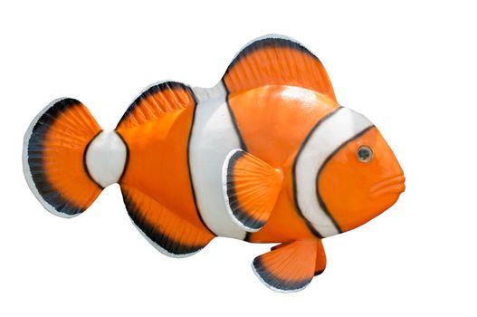 Statue of cartoon fish nemo orange color