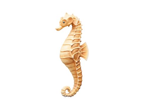 Seahorse statue isolated on a white background