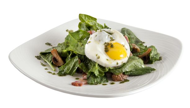 Tasty and beautiful food in a restaurant on a white background