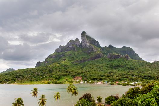 Image of the Mount Otemanu and interior bay in the beautifull island of Borabora