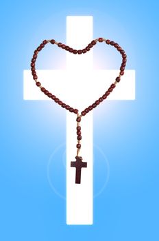 The rosary  is a Roman Catholic sacramental and Marian devotion to prayer and the commemoration of Jesus and events of his life.
