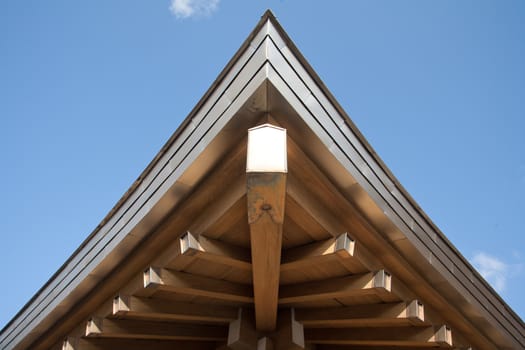 Detail of the very complex Japanese temple roof