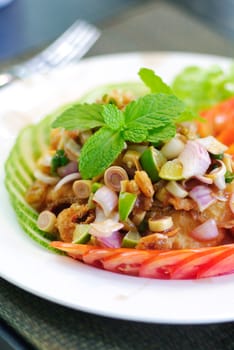 Thai Spicy minced meat salad