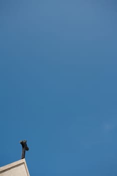 Cross on the top of old church. Thailand