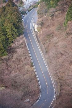 View to the road from the top